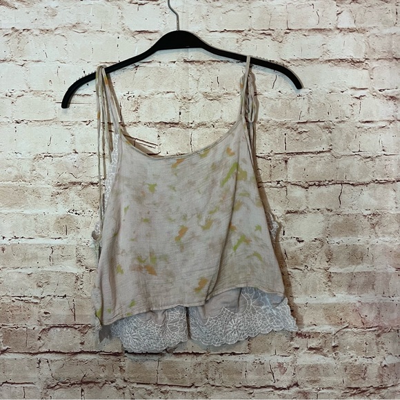 Zara embroidered cami tank top side slit size medium - Picture 4 of 5